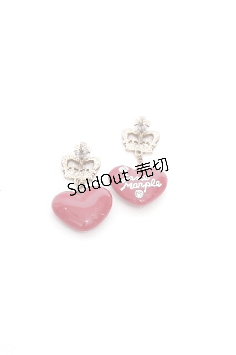 画像2: Jane Marple / クラウンハートピアス  赤ｘゴールド S-26-09-04-009-JM-AC-AS-ZS (2)