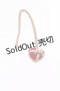 Jane Marple / リボンハートネックレス ゴールドx赤 S-26-09-04-024
