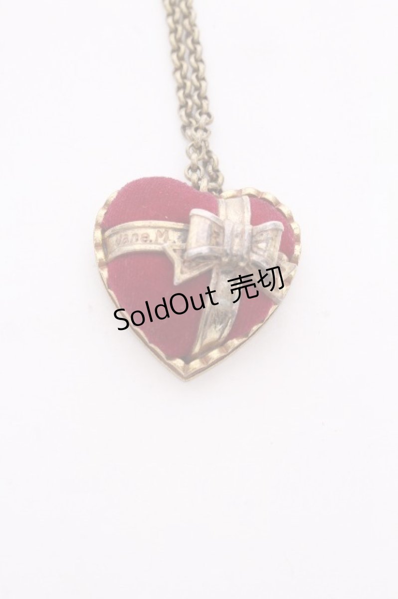 画像2: Jane Marple / リボンハートネックレス  ゴールドｘ赤 S-26-09-04-024-JM-AC-AS-ZS (2)