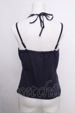 画像2: axes femme / ストラップビジューキャミ  ネイビー S-26-09-05-027-AX-TO-HR-ZS (2)