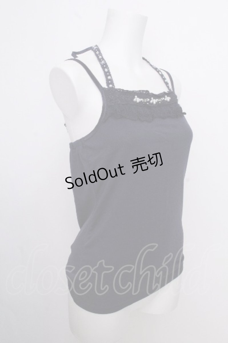 画像3: axes femme / ストラップビジューキャミ  ネイビー S-26-09-05-027-AX-TO-HR-ZS (3)