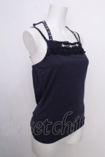画像3: axes femme / ストラップビジューキャミ  ネイビー S-26-09-05-027-AX-TO-HR-ZS (3)