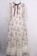 画像1: axes femme / フラワープリントレーシーワンピース  オフ S-26-09-05-033-AX-OP-HR-ZS (1)