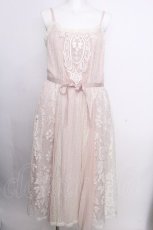 画像1: axes femme / モチーフレースキャミワンピース  ピンク S-26-09-05-036-AX-OP-HR-ZS (1)