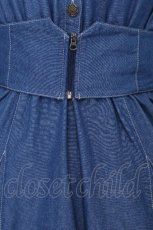 画像5: axes femme / ベルト付デニムワンピース  ブルー S-26-09-05-041-AX-OP-HR-ZS (5)