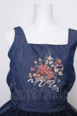 画像4: axes femme / ブーケ刺繍チュールジャンスカ  ブルー S-26-09-05-042-AX-OP-HR-ZS (4)