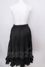画像2: axes femme kawaii / ミディフリルペチスカート  黒 S-26-09-05-059-AX-SK-HR-ZS (2)