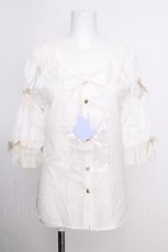 画像1: axes femme kawaii / メェールプロフォーンドゥブラウス  白 S-26-09-05-012-AX-BL-HR-ZS (1)