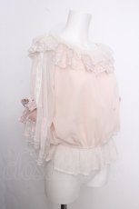 画像3: axes femme / リボン付楊柳シフォンプルオーバー  オフ S-26-09-05-014-AX-TO-HR-ZS (3)