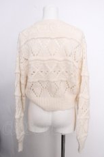 画像2: axes femme POETIQUE / モヘアタッチ透かしニットカーディガン  オフ S-26-09-05-016-AX-TO-HR-ZS (2)