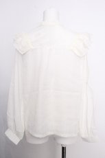 画像2: axes femme / アンティーク風フリルブラウス  キナリ S-26-09-05-017-AX-BL-HR-ZS (2)