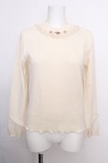画像1: axes femme / バラモチーフカットプルオーバー  キナリ S-26-09-05-020-AX-TO-HR-ZS (1)