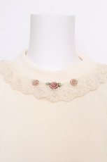 画像4: axes femme / バラモチーフカットプルオーバー  キナリ S-26-09-05-020-AX-TO-HR-ZS (4)