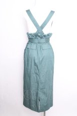 画像3: axes femme / サス付きタイトロングスカート  グリーン S-26-09-07-046-AX-SK-HR-ZS (3)