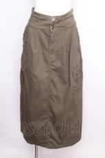 画像1: axes femme / カーゴポケットロングスカート  カーキ S-26-09-07-047-AX-SK-HR-ZS (1)