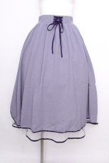 画像1: axes femme POETIQUE / リボン花柄バックフリルスカート  ラベンダー S-26-09-07-050-AX-SK-HR-ZS (1)