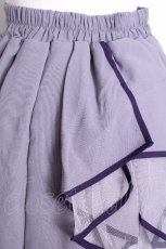 画像4: axes femme POETIQUE / リボン花柄バックフリルスカート  ラベンダー S-26-09-07-050-AX-SK-HR-ZS (4)