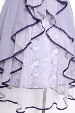 画像5: axes femme POETIQUE / リボン花柄バックフリルスカート  ラベンダー S-26-09-07-050-AX-SK-HR-ZS (5)