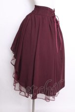画像2: axes femme POETIQUE / バックフリルレースアップスカート  ワイン S-26-09-07-051-AX-SK-HR-ZS (2)