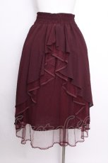 画像3: axes femme POETIQUE / バックフリルレースアップスカート  ワイン S-26-09-07-051-AX-SK-HR-ZS (3)