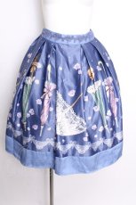 画像1: axes femme POETIQUE / レトロアンブレラタックスカート  ブルー S-26-09-07-052-AX-SK-HR-ZS (1)