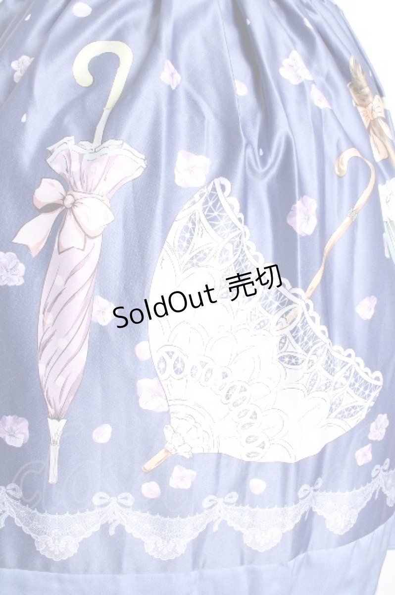 画像4: axes femme POETIQUE / レトロアンブレラタックスカート  ブルー S-26-09-07-052-AX-SK-HR-ZS (4)