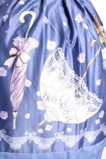 画像4: axes femme POETIQUE / レトロアンブレラタックスカート  ブルー S-26-09-07-052-AX-SK-HR-ZS (4)