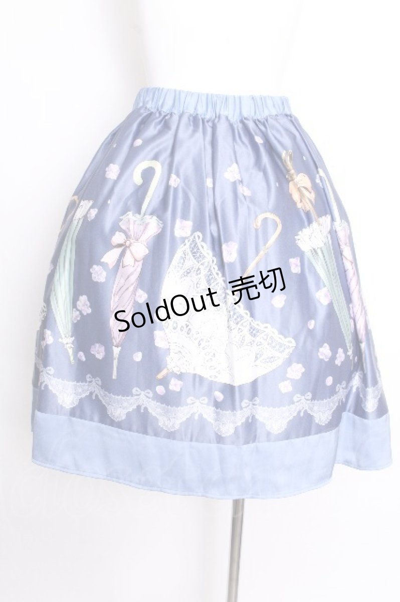 画像5: axes femme POETIQUE / レトロアンブレラタックスカート  ブルー S-26-09-07-052-AX-SK-HR-ZS (5)