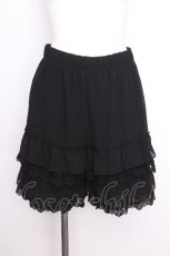 画像1: axes femme / レースフリルペチパンツ  黒 S-26-09-07-055-AX-PA-HR-ZS (1)