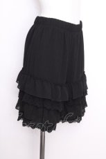 画像2: axes femme / レースフリルペチパンツ  黒 S-26-09-07-055-AX-PA-HR-ZS (2)