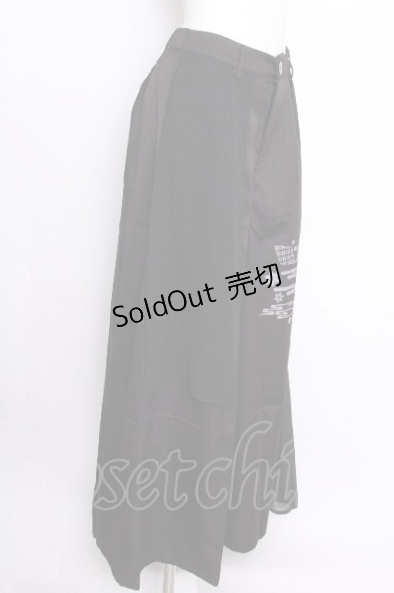 画像2: NieR Clothing / 尼 東京プリントパンツ  黒 S-26-09-07-057-PU-PA-HR-ZS (2)