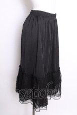 画像2: axes femme / 裾レースペチスカート  黒 S-26-09-07-059-AX-SK-HR-ZS (2)