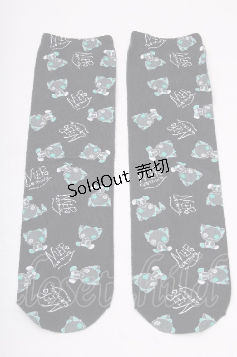 画像2: NieR Clothing / 靴下   S-26-09-07-014-PU-ZA-HR-ZS (2)