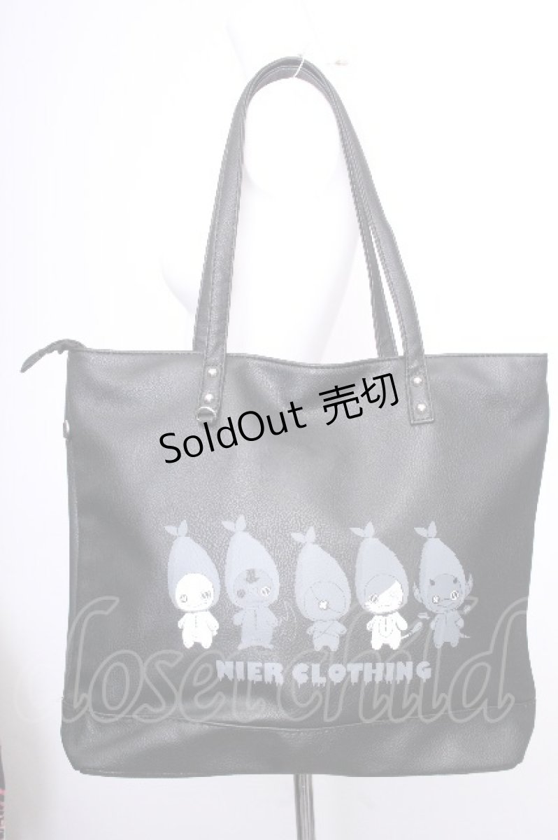 画像2: NieR Clothing / バッグ  黒 S-26-09-07-019-PU-AC-HR-ZS (2)