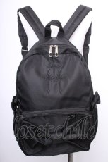 画像2: NieR Clothing / クロス刺繍リボンリュック  黒 S-26-09-07-021-PU-BG-HR-ZS (2)
