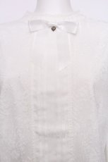 画像3: axes femme POETIQUE / リボン付レース姫袖ブラウス  白 S-26-09-07-024-AX-BL-HR-ZS (3)