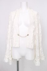 画像1: axes femme / 起毛レース姫袖風ボレロ  白 S-26-09-07-026-AX-TO-HR-ZS (1)