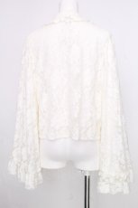画像2: axes femme / 起毛レース姫袖風ボレロ  白 S-26-09-07-026-AX-TO-HR-ZS (2)