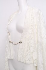 画像3: axes femme / 起毛レース姫袖風ボレロ  白 S-26-09-07-026-AX-TO-HR-ZS (3)