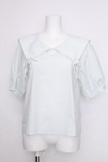 画像1: axes femme POETIQUE / マリンセーラーブラウス  サックス S-26-09-07-032-AX-BL-HR-ZS (1)