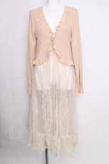 画像1: axes femme / レース重ねロングカーディガン  オフ S-26-09-08-034-AX-TO-AS-ZS (1)