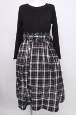 画像1: axes femme POETIQUE / ドッキングワンピース  紺ｘ黒 S-26-09-08-040-AX-OP-AS-ZS (1)
