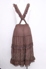 画像2: axes femme / サス付きフリルパンツ  ブラウン S-26-09-08-046-AX-PA-HR-ZS (2)