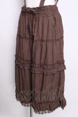 画像3: axes femme / サス付きフリルパンツ  ブラウン S-26-09-08-046-AX-PA-HR-ZS (3)