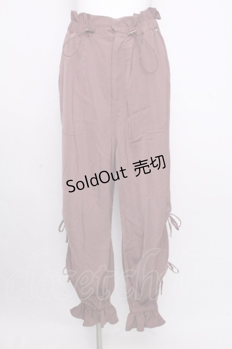 画像1: axes femme POETIQUE / 裾リボン付きパンツ  ピンク S-26-09-08-050-AX-PA-HR-ZS (1)