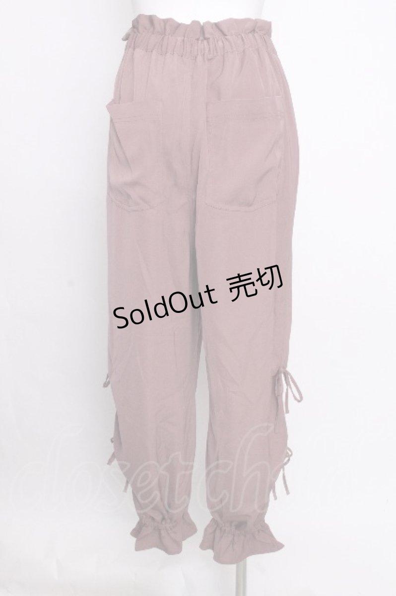 画像2: axes femme POETIQUE / 裾リボン付きパンツ  ピンク S-26-09-08-050-AX-PA-HR-ZS (2)