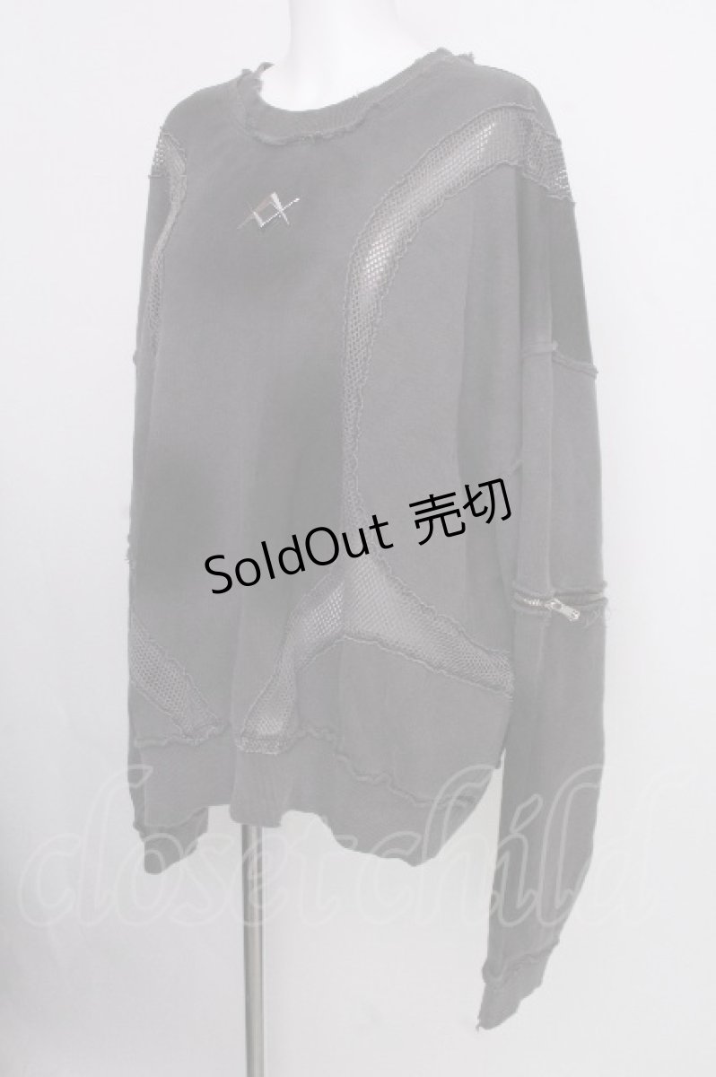 画像3: REFLEM / メッシュラインルーズスウェット  グレー S-26-09-08-016-PU-TO-HR-ZS (3)