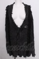画像1: REFLEM / フリンジブロークンニットカーディガン  グレー S-26-09-08-024-PU-TO-HR-ZS (1)