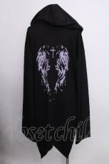 画像2: Drug Honey / バックプリントイレヘムパーカー  黒 S-26-09-08-025-PU-TS-HR-ZS (2)