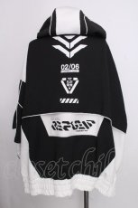 画像2: REFLEM / サイバー切替ハイネックジャージパーカー  黒ｘ白 S-26-09-08-028-PU-TO-HR-ZS (2)